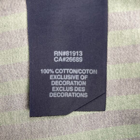 Robert Graham Long Sleeve Striped Button Down collared Shirt Green-XL - Picture 14 of 16